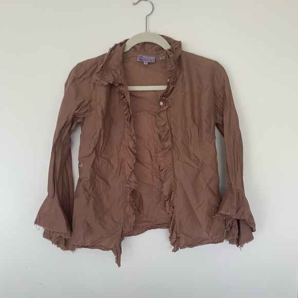 90s vintage Y2K Calypso boho button front blouse S - Picture 1 of 6